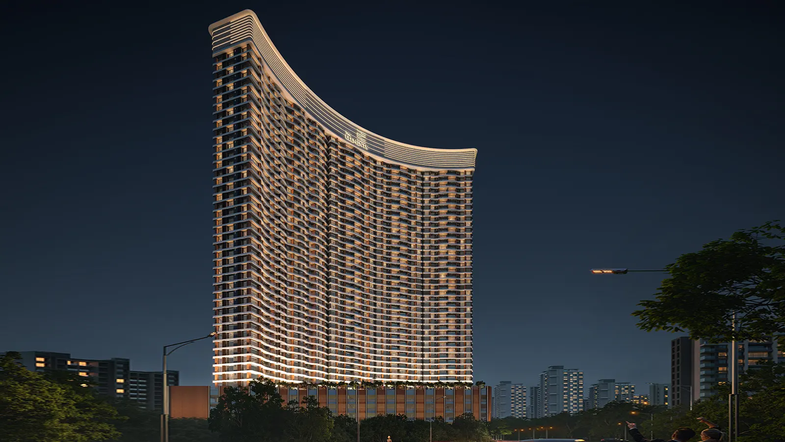 Aerial view of The Elements, a GAMI residential landmark in Ghansoli